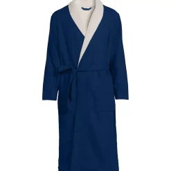 Men's Sherpa Fleece Lined Flannel Robe