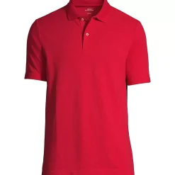 Men's Short Sleeve Basic Mesh Polo Shirt