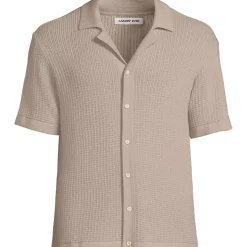 Men's Short Sleeve Camp Collar Sweater Polo