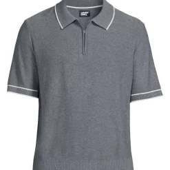 Men's Short Sleeve Cooling Zip Sweater Polo