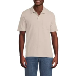 Men's Short Sleeve Cotton Linen Polo