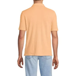 Men's Short Sleeve Cotton Linen Polo