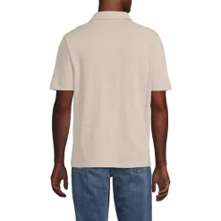 Men's Short Sleeve Cotton Linen Polo