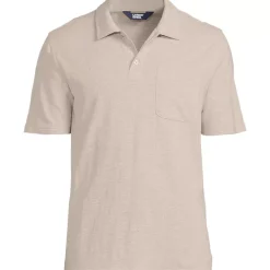 Men's Short Sleeve Cotton Linen Polo