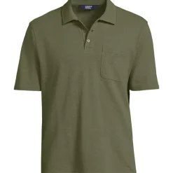 Men's Short Sleeve Cotton Linen Polo