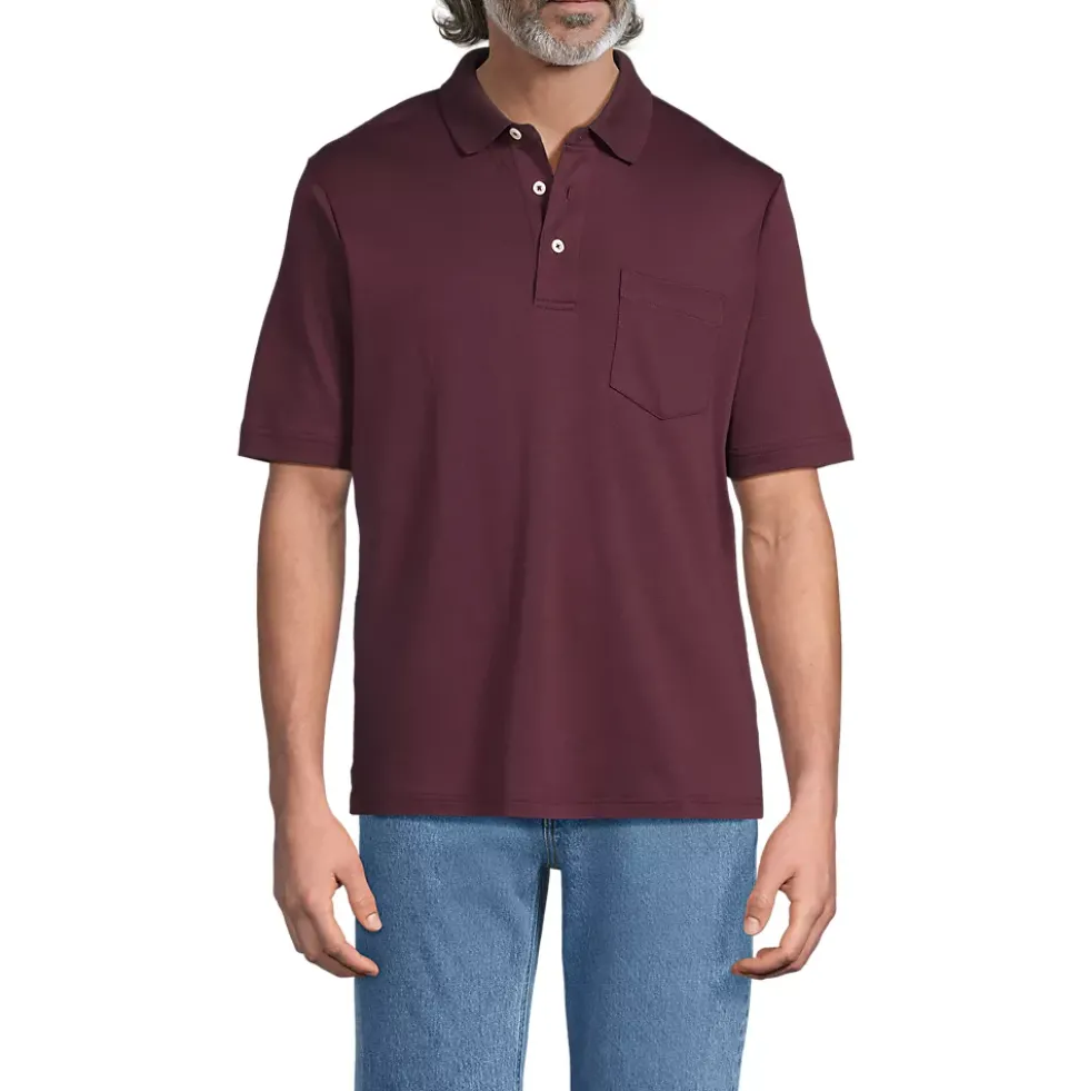 Men's Short Sleeve Cotton Supima Polo Shirt with Pocket