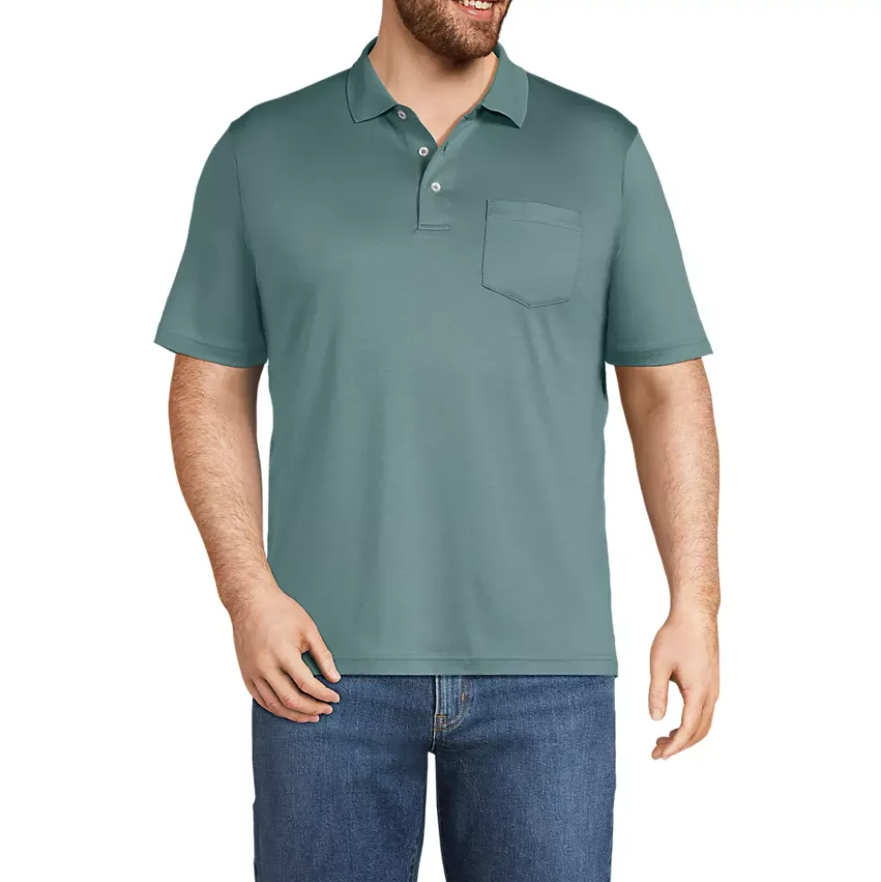 Men's Short Sleeve Cotton Supima Polo Shirt with Pocket