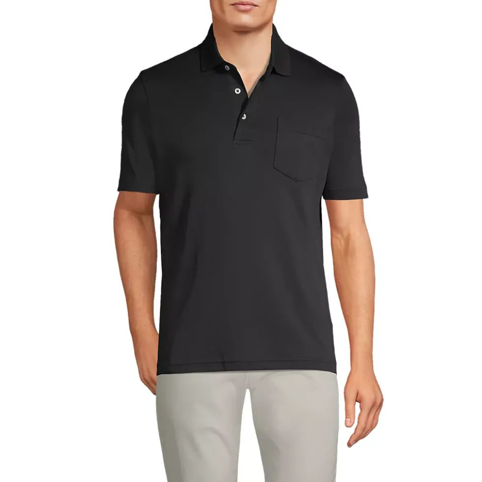 Men's Short Sleeve Cotton Supima Polo Shirt with Pocket