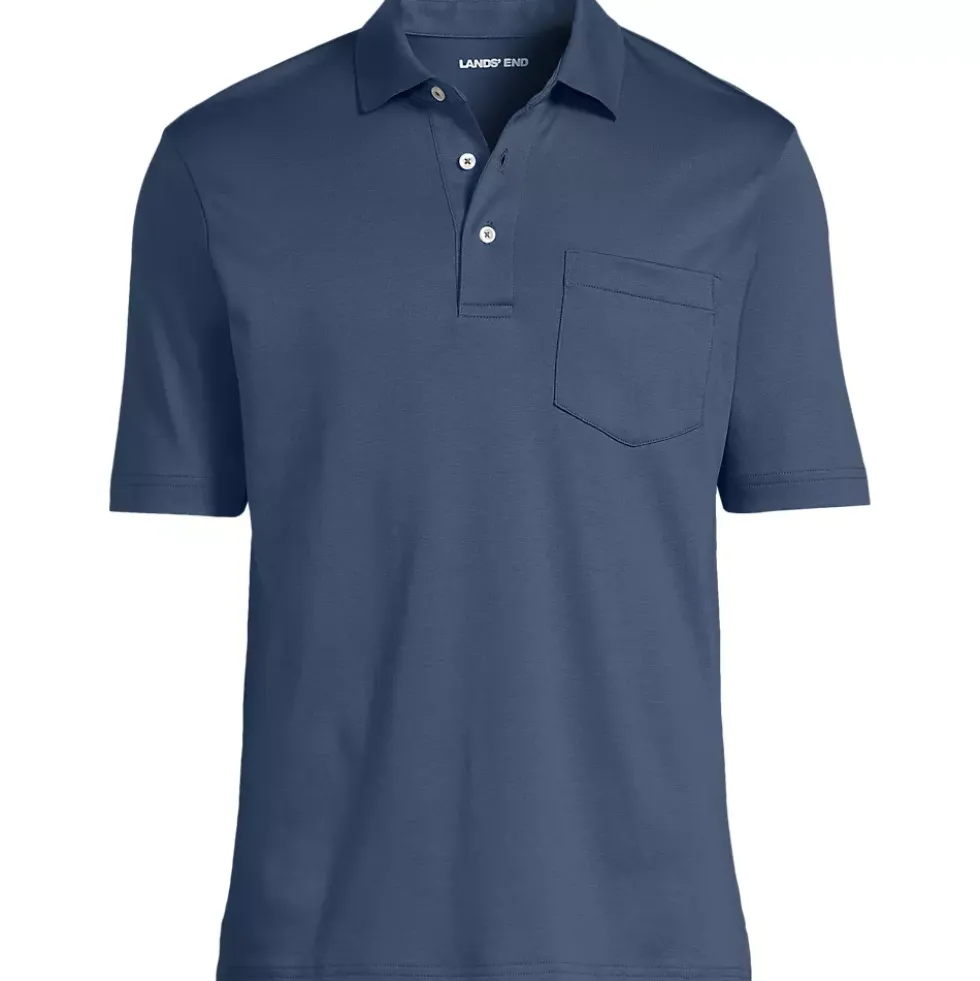 Men's Short Sleeve Cotton Supima Polo Shirt with Pocket