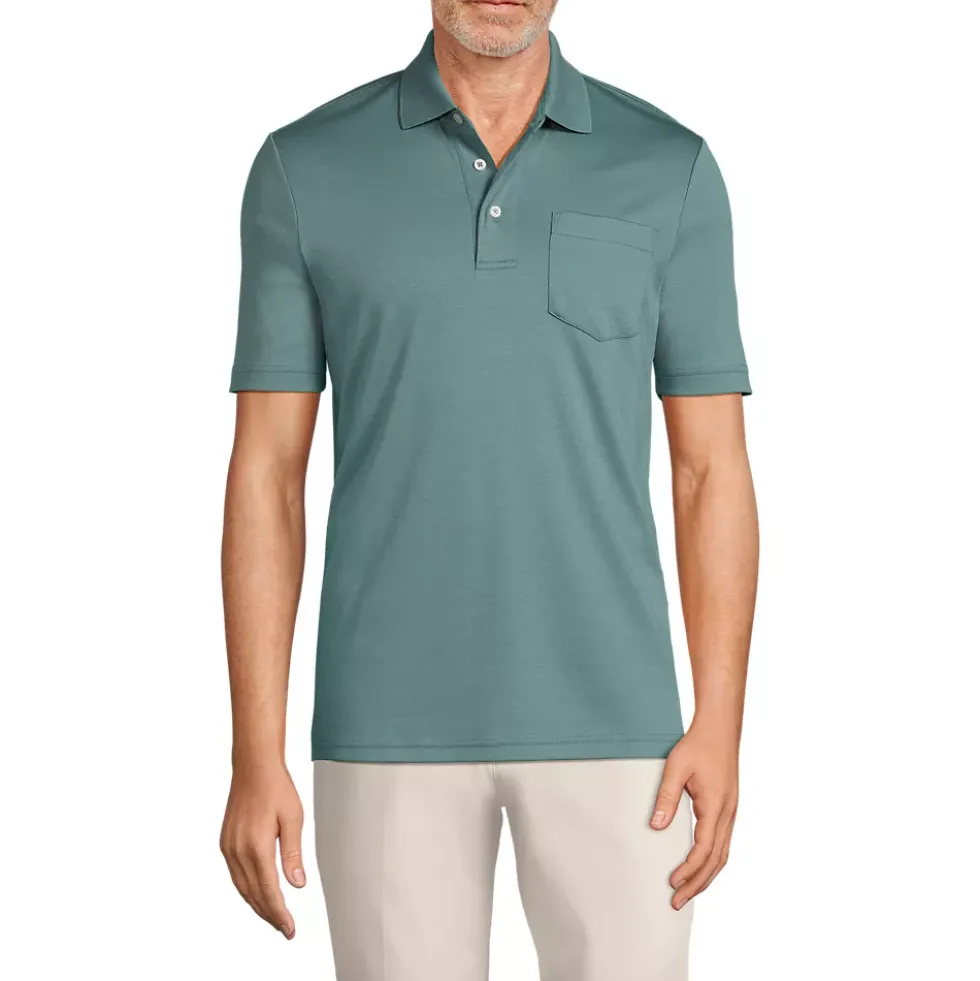 Men's Short Sleeve Cotton Supima Polo Shirt with Pocket