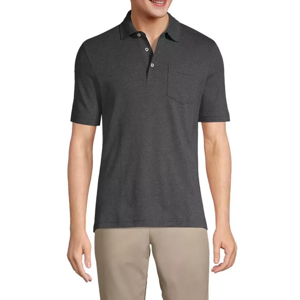 Men's Short Sleeve Cotton Supima Polo Shirt with Pocket