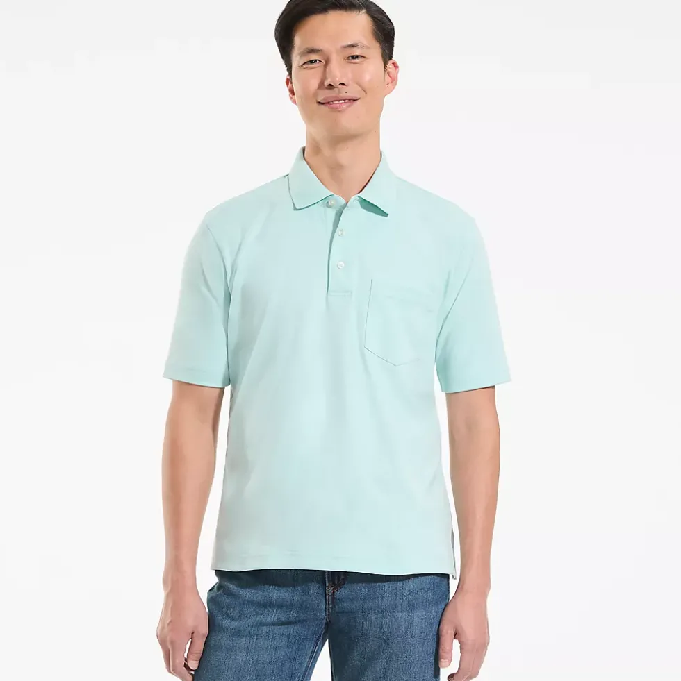 Men's Short Sleeve Cotton Supima Polo Shirt with Pocket