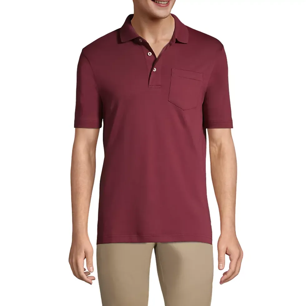 Men's Short Sleeve Cotton Supima Polo Shirt with Pocket