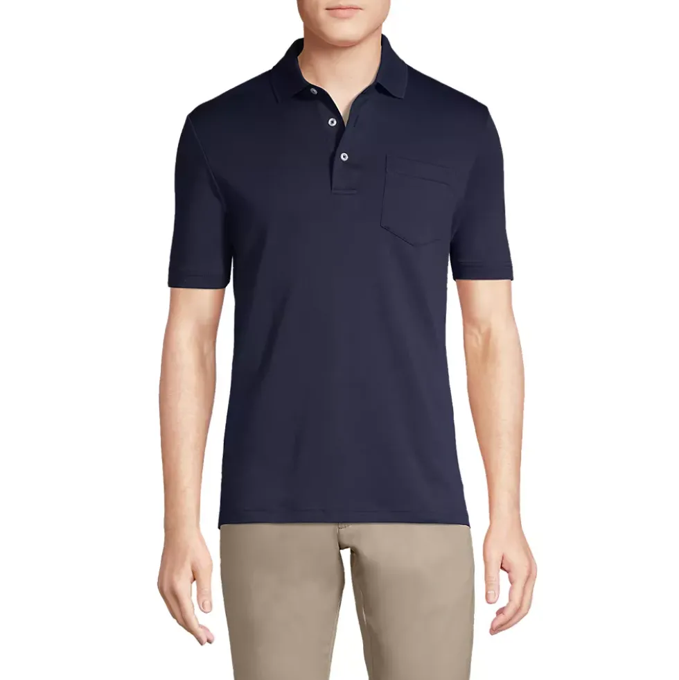 Men's Short Sleeve Cotton Supima Polo Shirt with Pocket