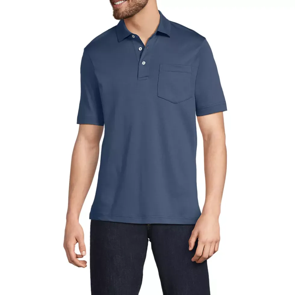 Men's Short Sleeve Cotton Supima Polo Shirt with Pocket