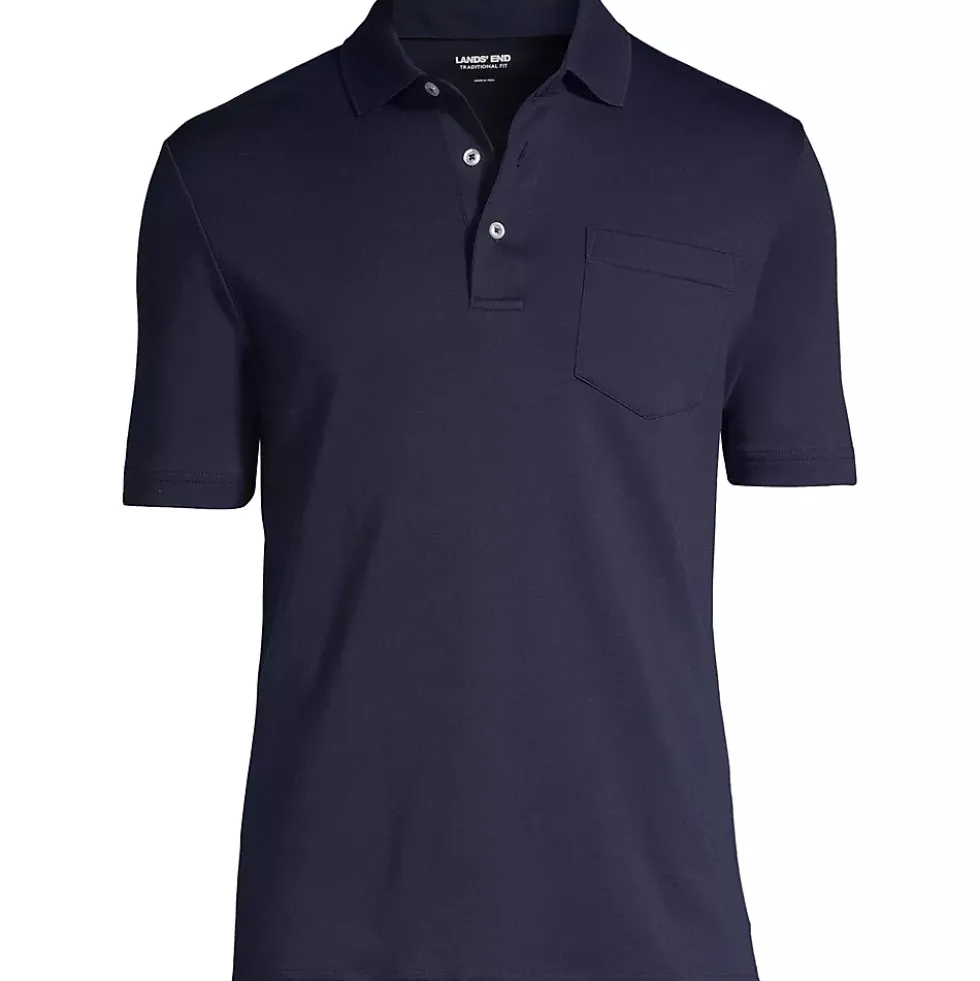 Men's Short Sleeve Cotton Supima Polo Shirt with Pocket