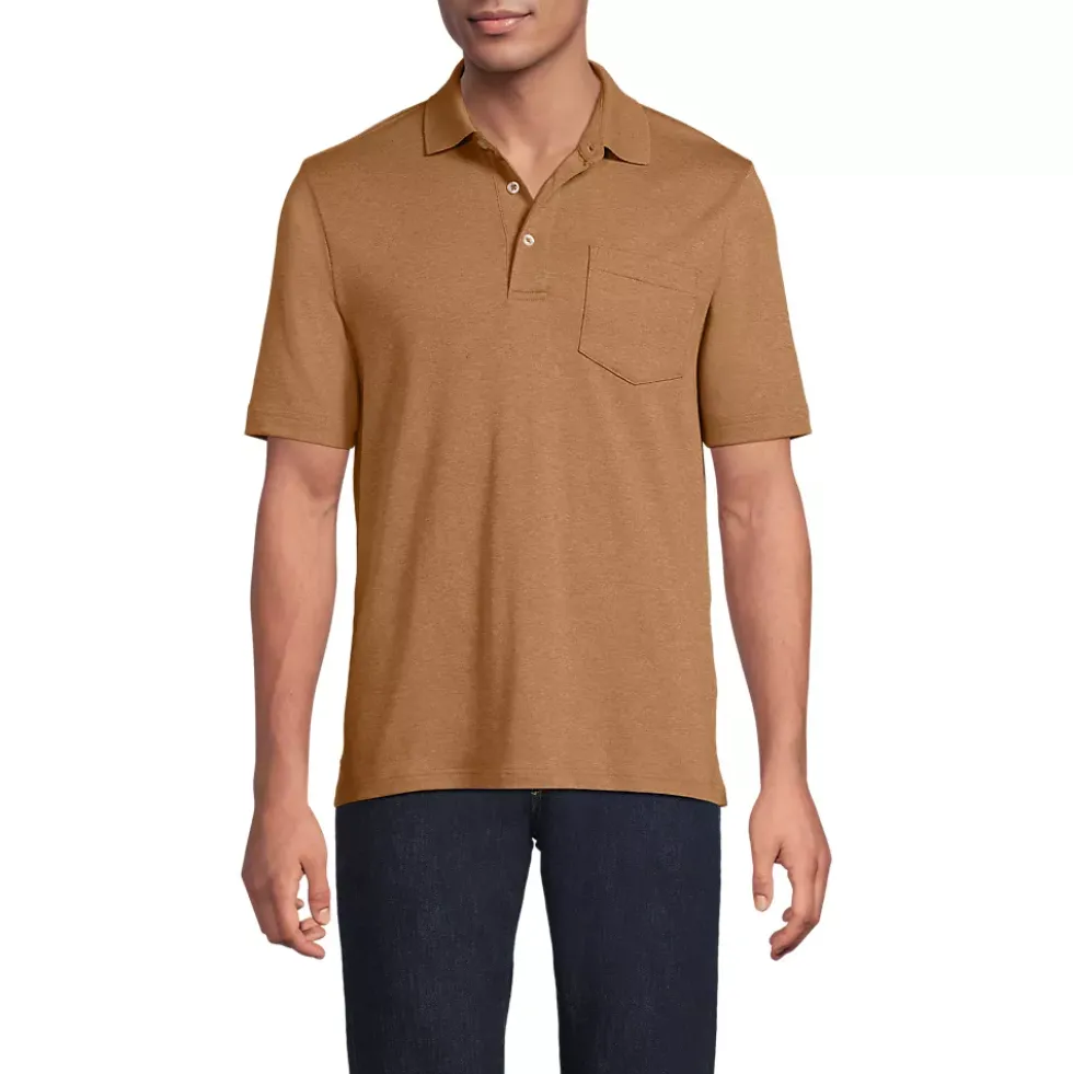 Men's Short Sleeve Cotton Supima Polo Shirt with Pocket