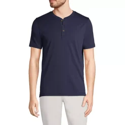 Men's Short Sleeve Cotton Supima Jersey Henley