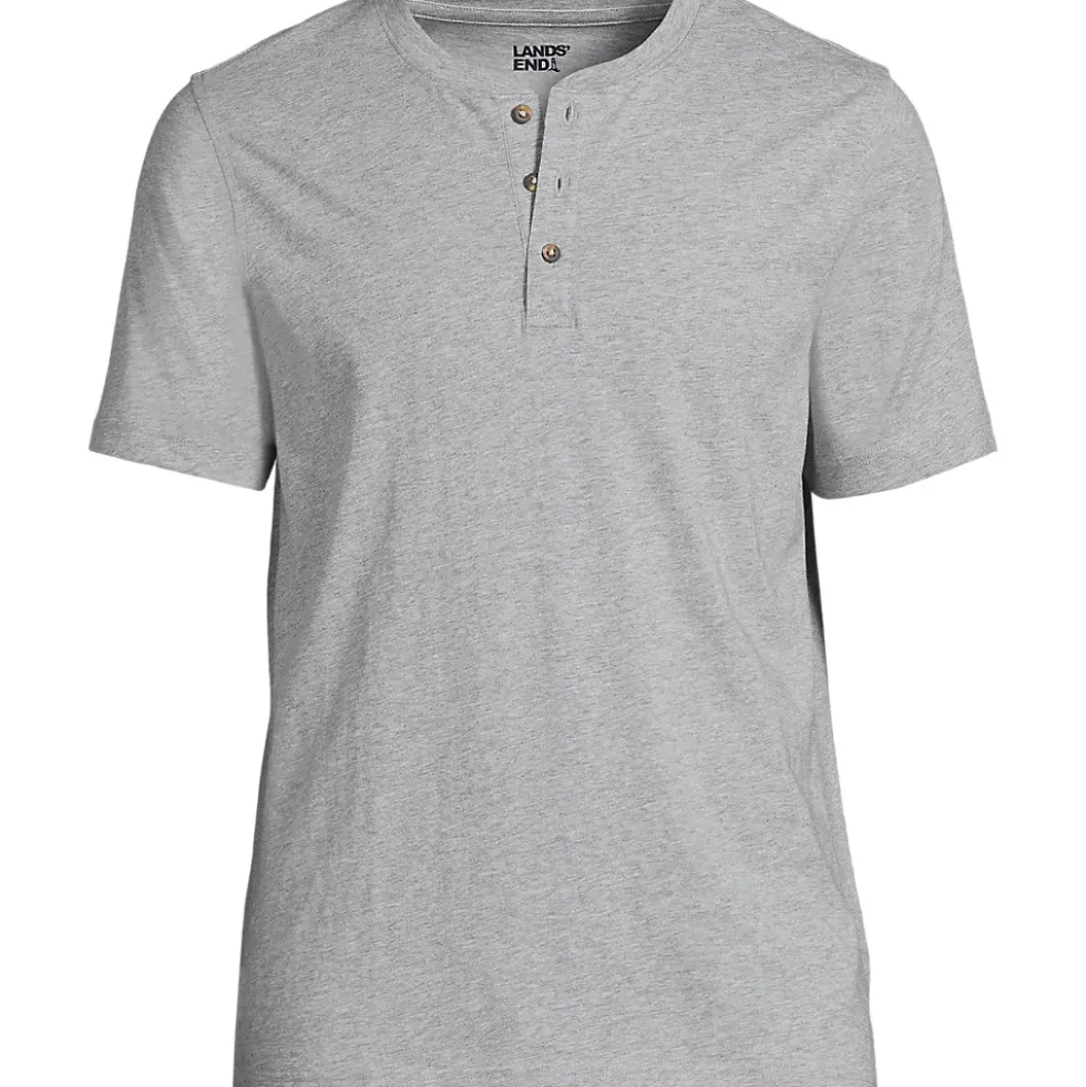 Men's Short Sleeve Cotton Supima Jersey Henley