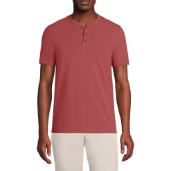 Men's Short Sleeve Cotton Supima Jersey Henley