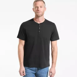 Men's Short Sleeve Cotton Supima Jersey Henley