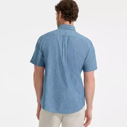 Men's Short Sleeve Easy Fit Chambray Shirt
