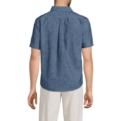 Men's Short Sleeve Easy Fit Chambray Shirt