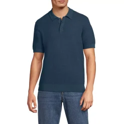 Men's Short Sleeve Fine Gauge Sweater Polo