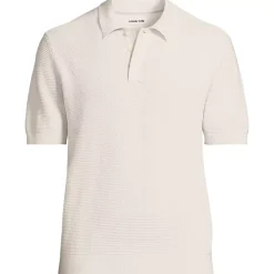 Men's Short Sleeve Fine Gauge Sweater Polo