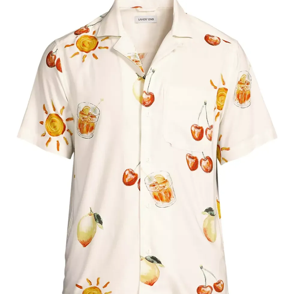 Men's Short Sleeve Hawaiian Camp Collar Shirt