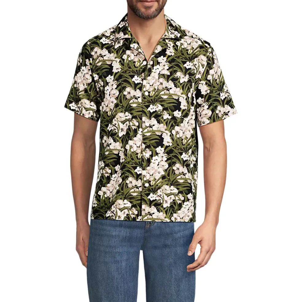 Men's Short Sleeve Hawaiian Camp Collar Shirt