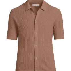 Men's Short Sleeve Lightweight Button Through Polo