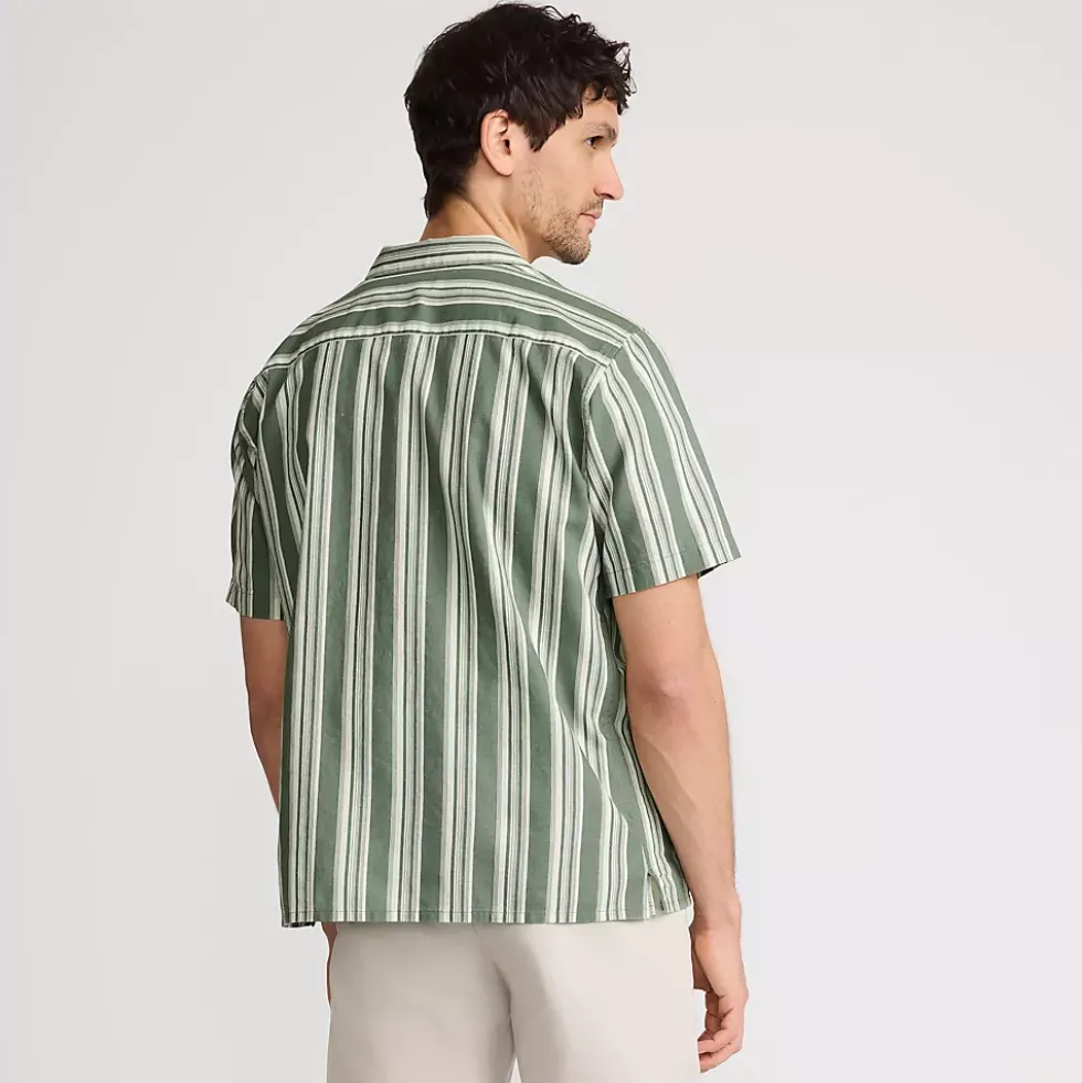 Men's Short Sleeve Linen Hawaiian Camp Collar Shirt