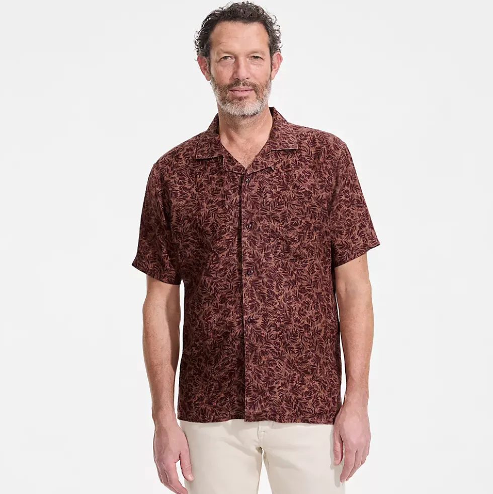 Men's Short Sleeve Linen Hawaiian Camp Collar Shirt