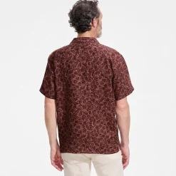 Men's Short Sleeve Linen Hawaiian Camp Collar Shirt