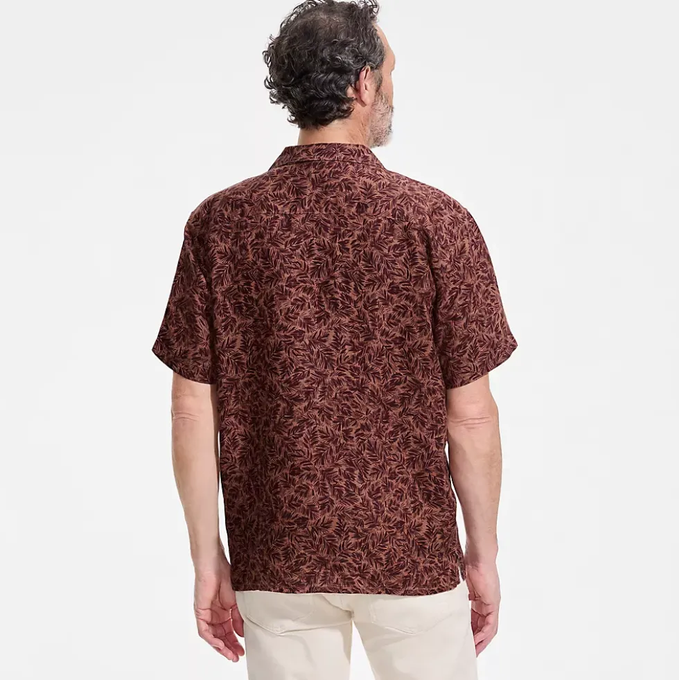 Men's Short Sleeve Linen Hawaiian Camp Collar Shirt