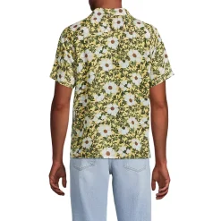 Men's Short Sleeve Linen Hawaiian Camp Collar Shirt