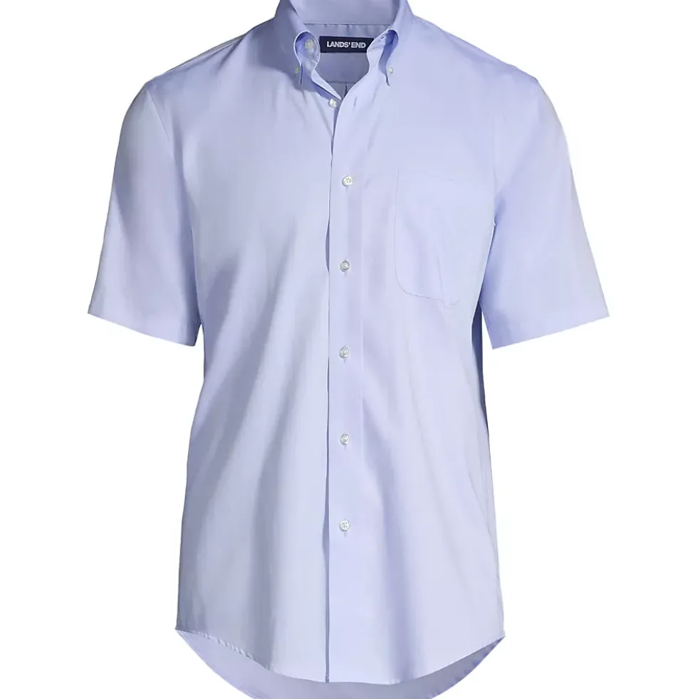 Men's Short Sleeve No Iron Pinpoint Dress Shirt