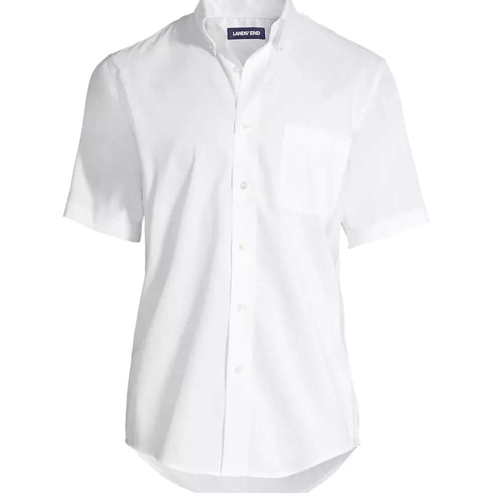 Men's Short Sleeve No Iron Pinpoint Dress Shirt
