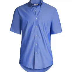 Men's Short Sleeve No Iron Pinpoint Dress Shirt