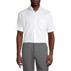 Men's Short Sleeve No Iron Pinpoint Dress Shirt