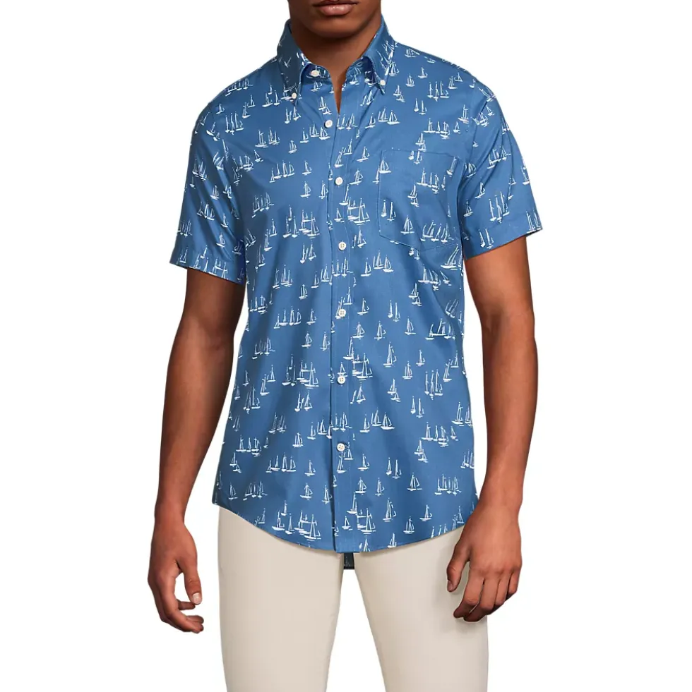 Men's Short Sleeve No Iron Twill Shirt