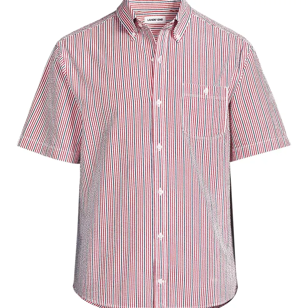 Men's Short Sleeve Seersucker Shirt