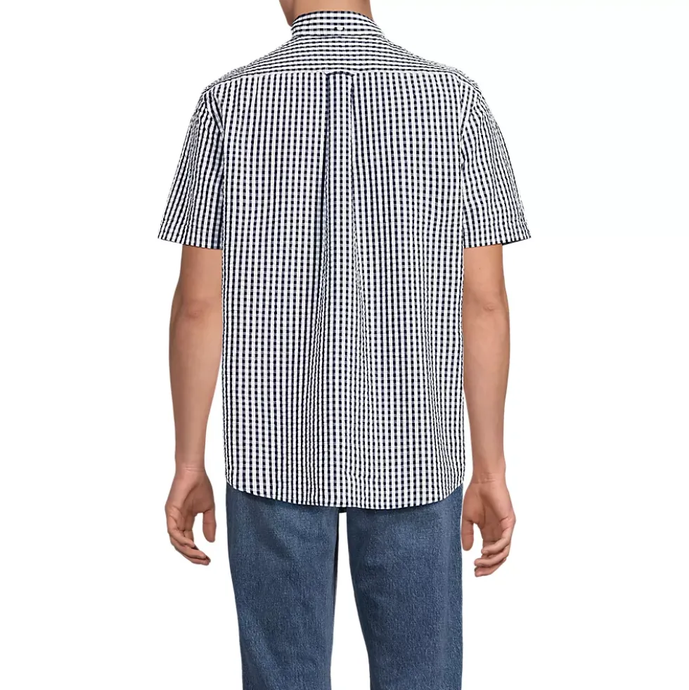 Men's Short Sleeve Seersucker Shirt