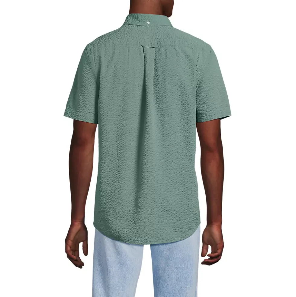 Men's Short Sleeve Seersucker Shirt