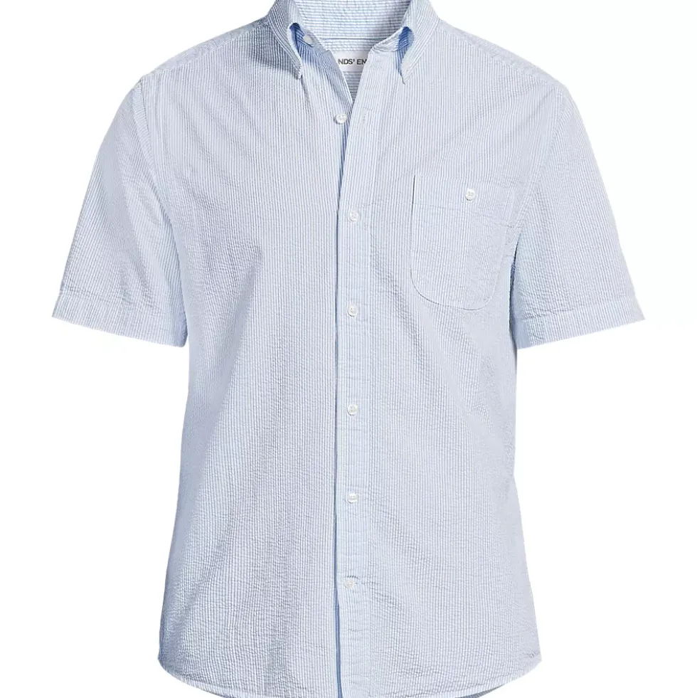 Men's Short Sleeve Seersucker Shirt