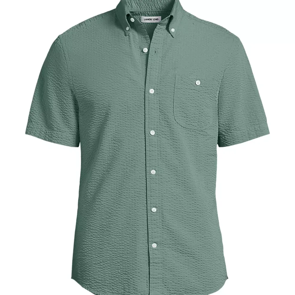 Men's Short Sleeve Seersucker Shirt