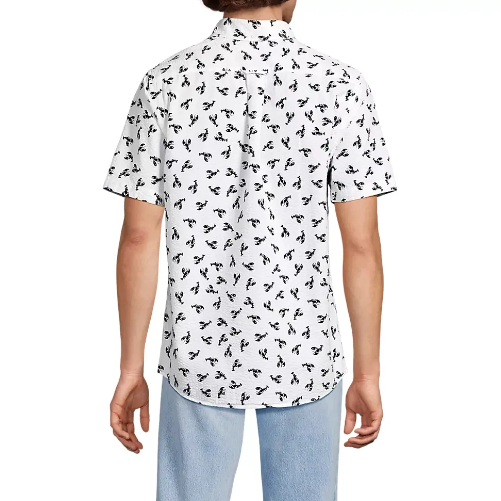 Men's Short Sleeve Seersucker Shirt