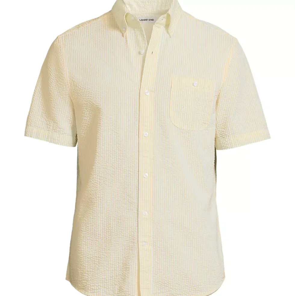Men's Short Sleeve Seersucker Shirt