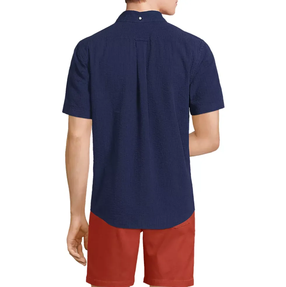 Men's Short Sleeve Seersucker Shirt